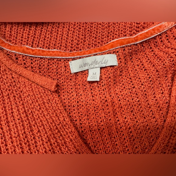 Wonderly Medium Coral Sweater - Picture 3 of 4